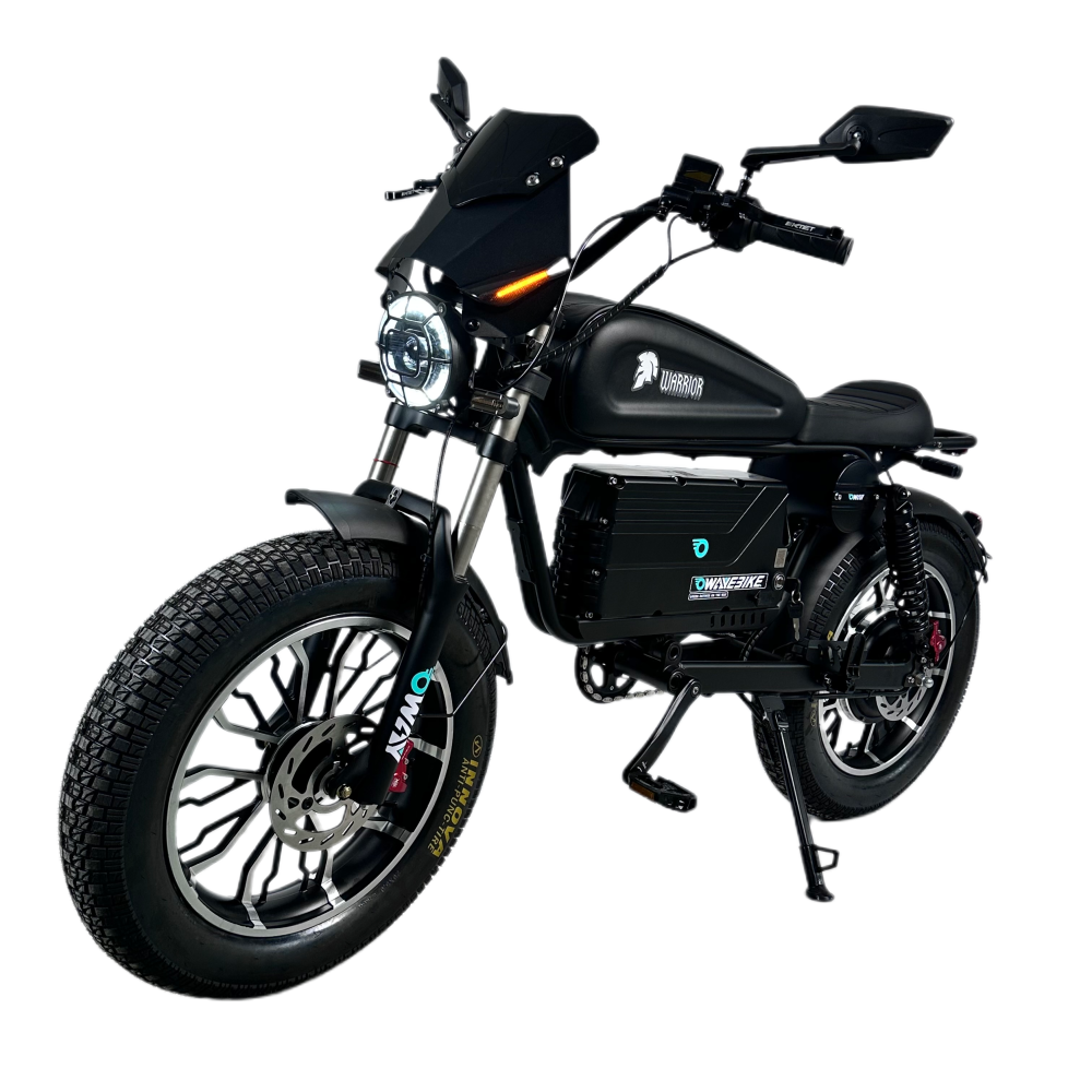 OWAY Electric bike Sk-1 MAX 3000W Brushless Motor 60V50AH Big Battery Black Warrior Ebike Full suspension 80MPH 100miles Aluminum alloy wheels